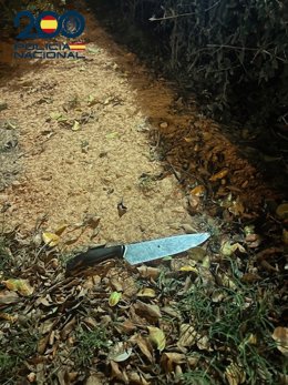 Cuchillo intervenido por la Policía Nacional