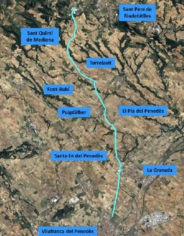 Mapa de la zona de la obras