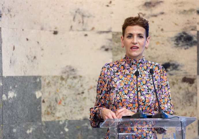 Archivo - La presidenta de Navarra y secretaria general del PSN, María Chivite.