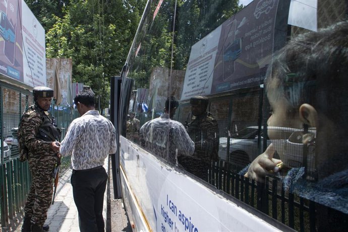 Imagen de archivo del conflicto entre India y Pakistán sobre Cachemira 