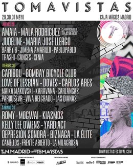 Tomavistas despedirá mayo con Romy, Caribou, Amaia, Mogwai y más de 40 artistas en tres jornadas de música en directo