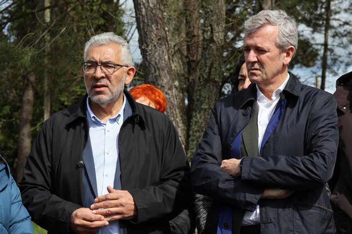 El alcalde de Lugo, Miguel Fernández, junto al presidente de la Xunta, Alfonso Rueda.