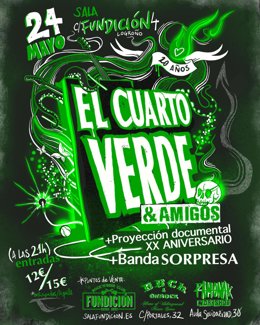 En este 2025 se cumplen veinte años del nacimiento de la banda riojana El Cuarto Verde y para celebrarlo el día 24 de mayo ofrecerán un concierto especial