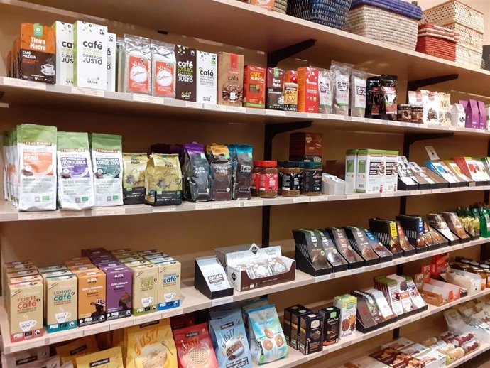 Productos de Comercio Justo en una tienda