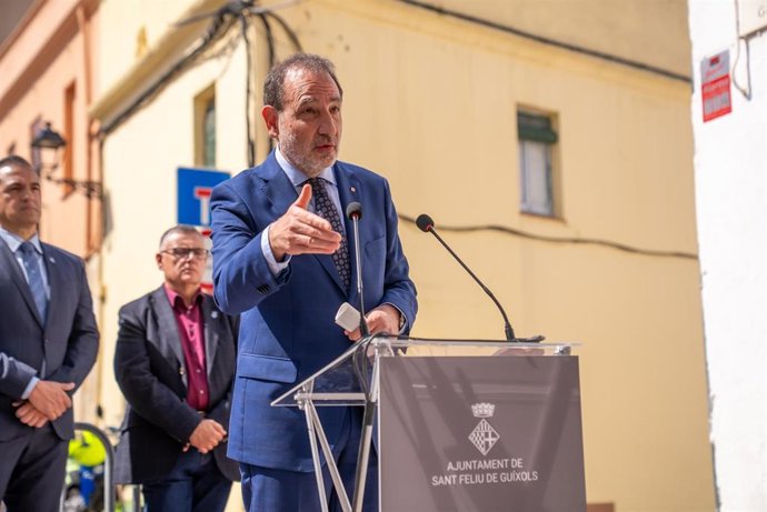 El conseller de Justicia y Calidad Democrática, Ramon Espadaler, durante su intervención en Sant Feliu de Guíxols