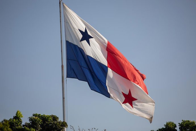 Archivo - 27 de janeiro de 2025, Panamá, PANAMÁ: Bandeira nacional do Panamá