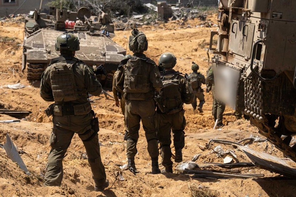 Despliegue de militares israelíes en la Franja de Gaza