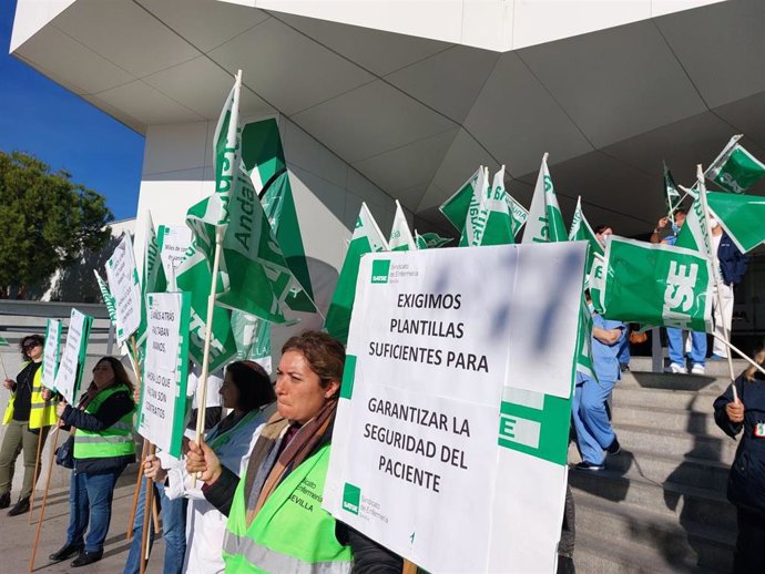 Imagen de archivo de una protesta de Satse.