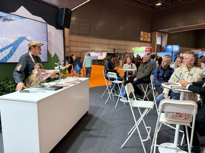 Una de las actividades del stand de Aragón en Bilbao.