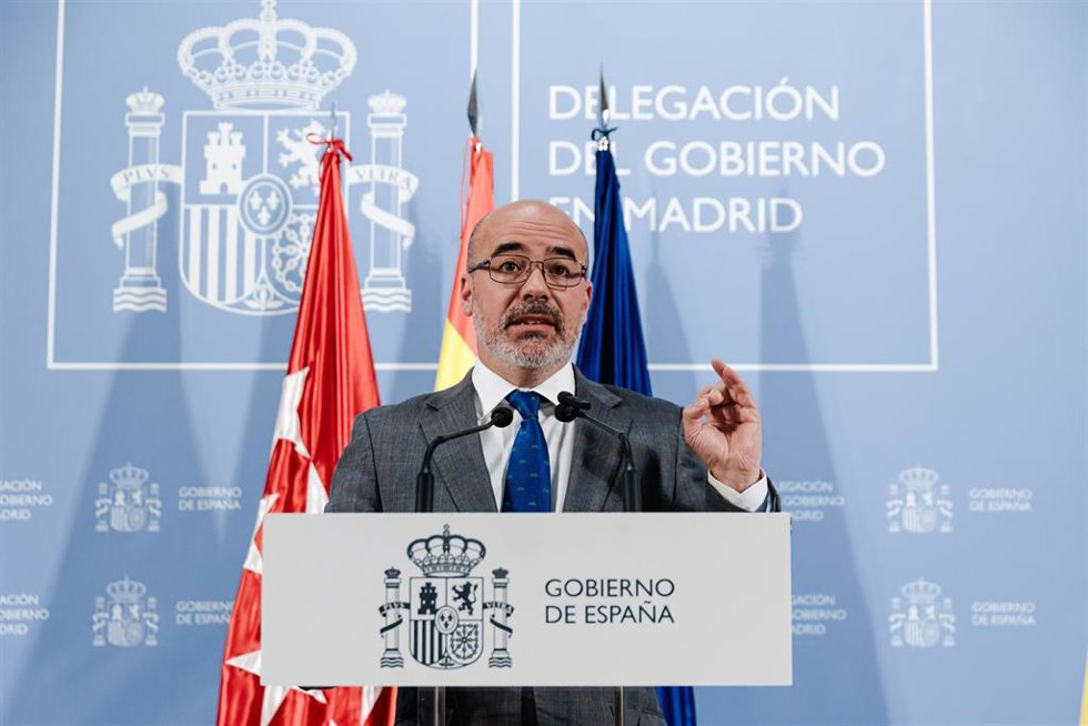 Imagen de archivo del delegado del Gobierno en Madrid, Francisco Martín, en la sede de la Delegación del Gobierno de Madrid el pasado 6 de mayo de 2025.