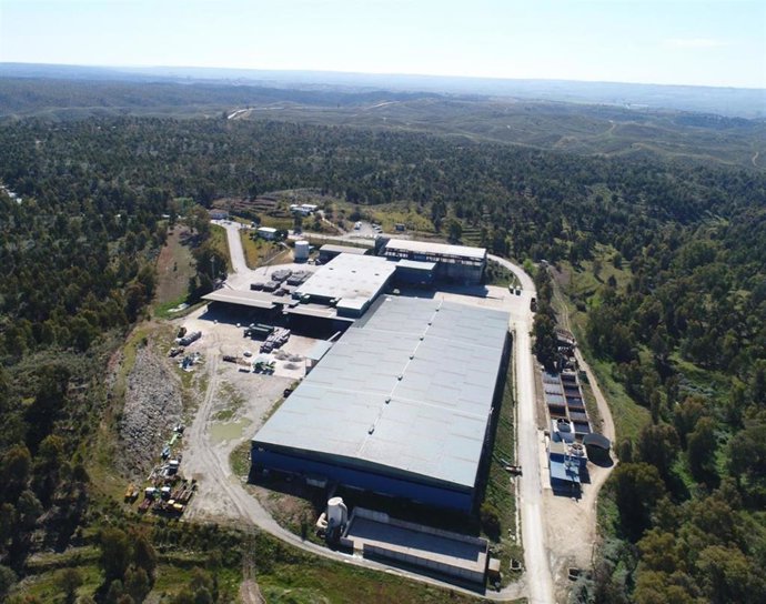 Archivo - Imagen aérea de la planta de tratamiento de residuos de Villarrasa.