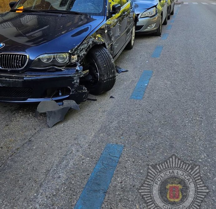 El coche implicado en el accidente.