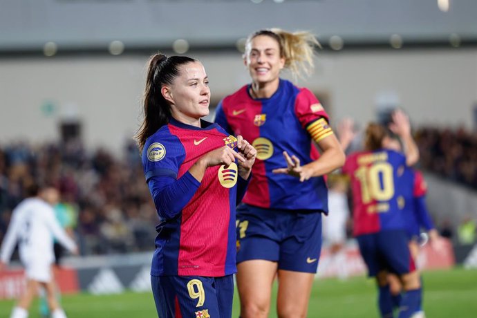 Archivo - Arxiu - Claudia Pina celebra un gol