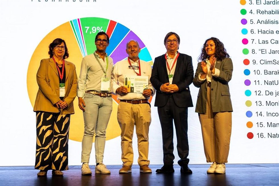 Entrega del galardón durante el 51. Congreso Nacional de Parques y Jardines Públicos.