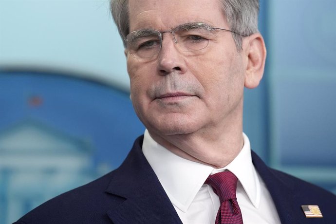 April 29, 2025, Washington, District Of Columbia, USA: United States Secretary of the Treasury Scott Bessent holds a press briefing in the James S Brady Press Briefing Room of the White House in Washington, DC on Tuesday, April 29, 2025