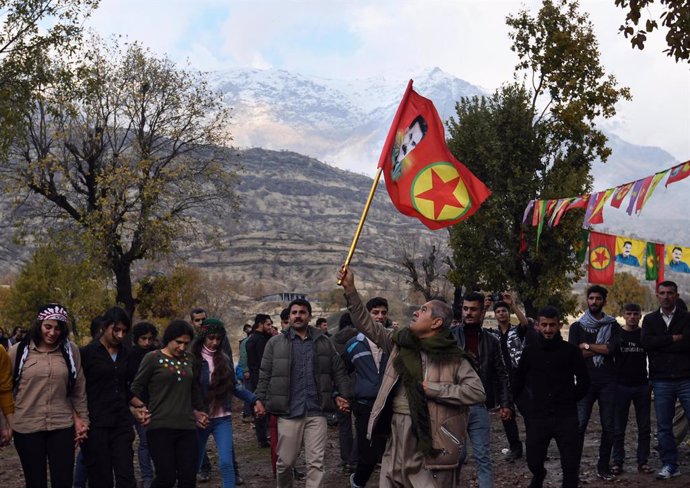 Archivo - Arxiu - Celebració a la regió semiautònoma del Kurdistan iraquià pel 41º aniversari de la fundació del Partit dels Treballadors del Kurdistan (PKK), al novembre del 2019 
