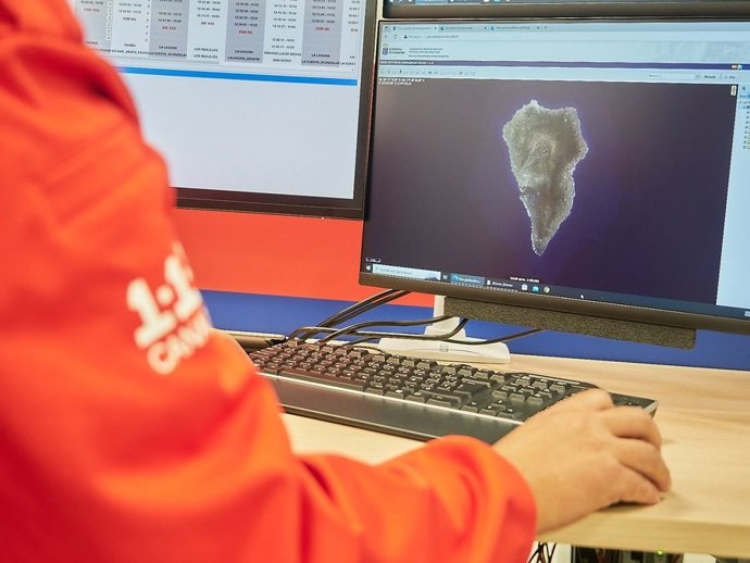 Sala operativa del Centro Coordinador de Emergencias y Seguridad del 112 Canarias
