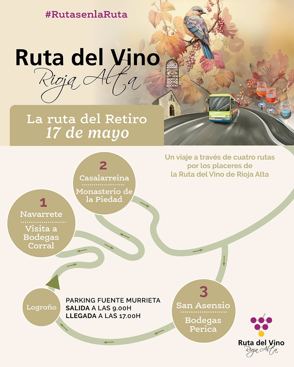 Descubre el Monasterio de la Piedad y Bodegas Corral con la Ruta del Vino de Rioja Alta
