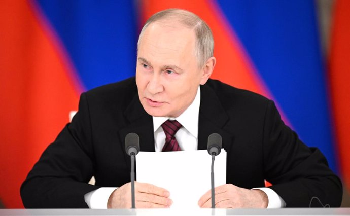 El presidente de Rusia, Vladimir Putin, durante una comparecencia ante la prensa en Moscú (archivo)
