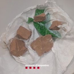 Heroína localizada en el interior del vehículo del presunto autor