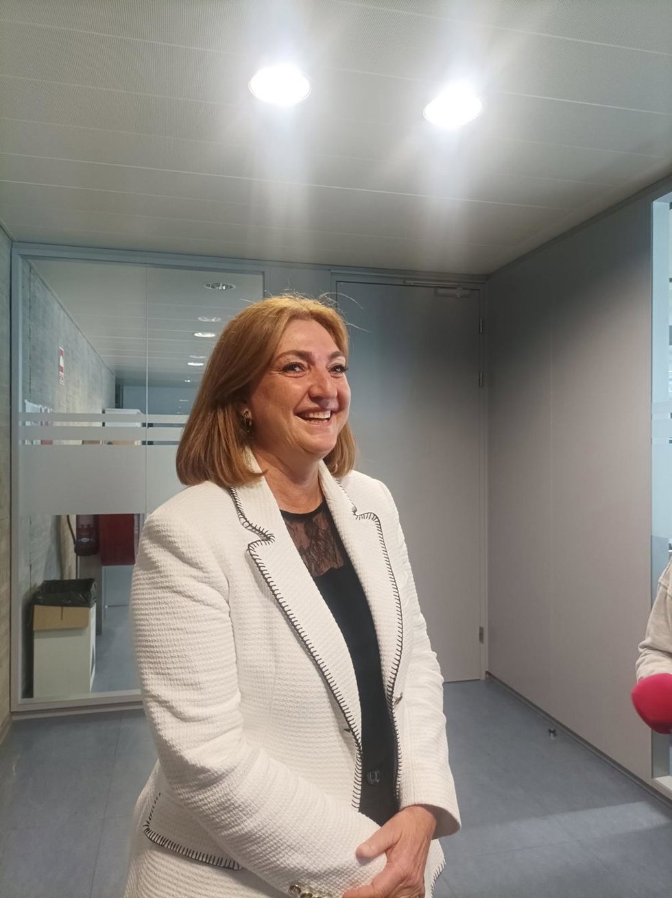 La secretaria general de Educación de la Junta de Extremadura, Pilar Pérez, en declaraciones a los medios
