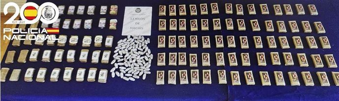 Material incautado por la Policía Nacional.