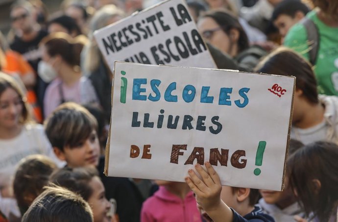 Archivo - Arxiu - Imatge d'arxiu d'una concentració educativa a Paiporta