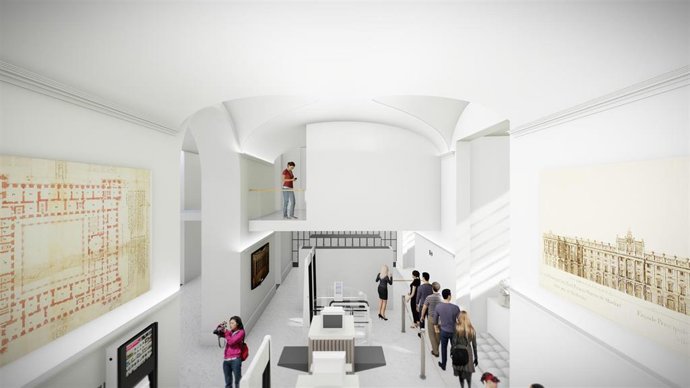 Renderizado del Centro de Recepción de Visitantes del Palacio Real.