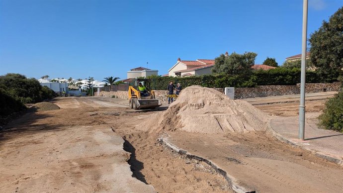 Obras de Es Canutells, en Menorca