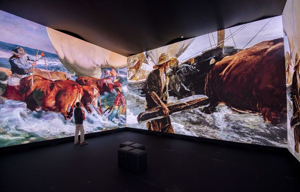 Sala sensorial de la exposición  Sorolla a través de la luz. De la tradición a la modernidad, que acogerá la Térmica Cultural de Ponferrada