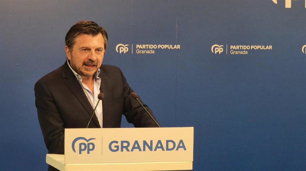 El portavoz del Grupo Popular en el Parlamento de Andalucía, Toni Martín, en el Comité Ejecutivo Provincial del PP de Granada.