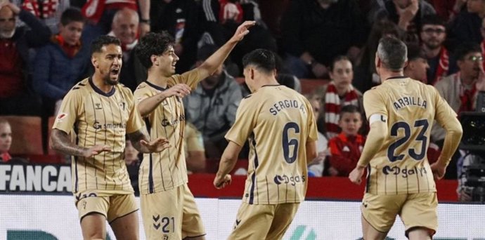 El Eibar celebra uno de sus goles ante el Granada