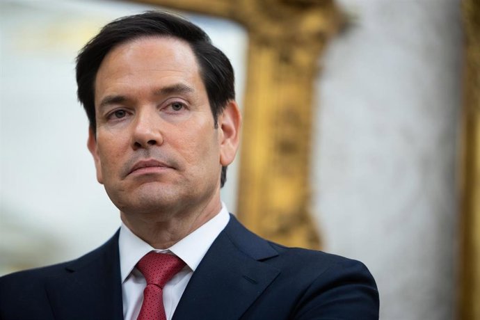 El secretario de Estado de Estados Unidos, Marco Rubio, durante un acto en el Despacho Oval de la Casa Blanca (archivo)