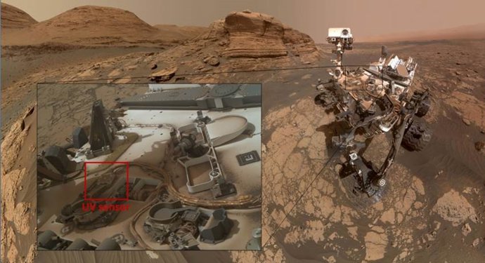 Sensor ultravioleta a bordo do rover Curiosity da NASA. / NASA/JPL-Caltech/MSSS