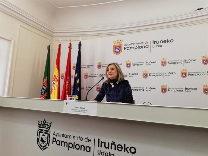 Archivo - Cristina Ibarrola, presidenta de UPN y portavoz en el Ayuntamiento de Pamplona.