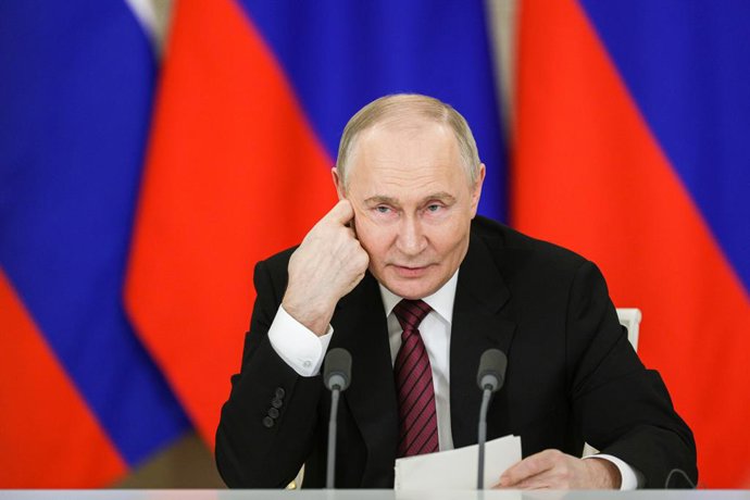 O presidente da Rússia, Vladimir Putin, durante uma aparição no Kremlin (arquivo)