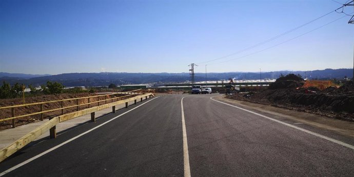 El acceso desde la B-224 al nuevo polígono de Xàmenes