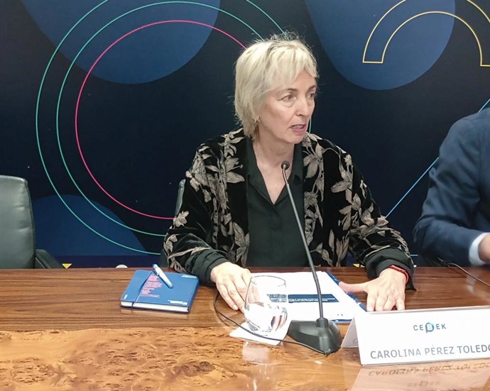 La presidenta de la Confederación Empresarial de Vizcaya (Cebek), Carolina Pérez Toledo.
