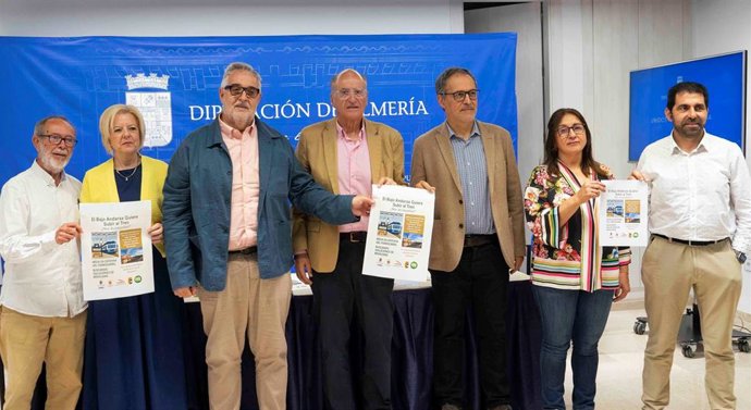 Presentación de la jornada informativa 'El Bajo Andarax quiere subir al tren ¿nos acompañas?' que se celebrará en Benahadux (Almería).