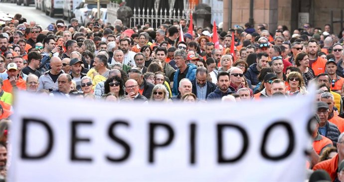 Archivo - Manifestación de Bridgestone en Torrelavega