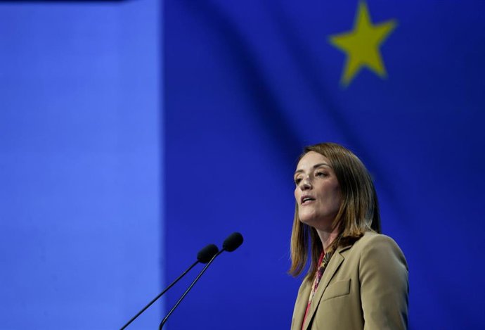 La presidenta del Parlamento Europeo, Roberta Metsola. 