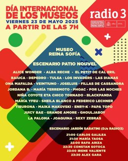 El Museo Reina Sofía y Radio 3 celebran el Día de los Museos con un maratón de actuaciones musicales el 23 de mayo