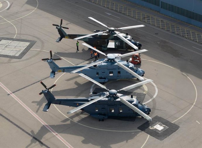 Archivo - Helicópteros de Airbus.