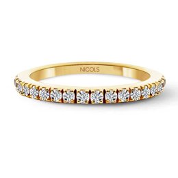 Alianza de diamantes en oro amarillo – NICOLS Joyería