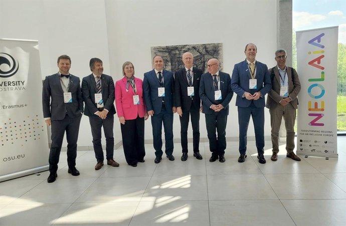 Rectores de las universidades de la alianza Neolaia presentes en el encuentro.