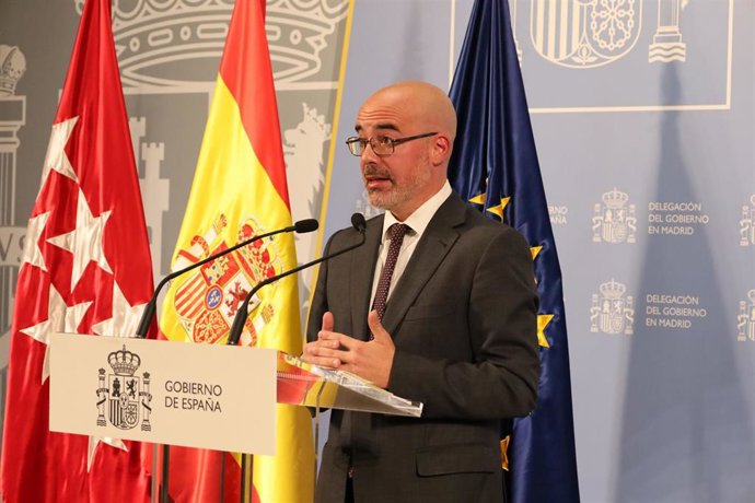 Archivo - El delegado del Gobierno en Madrid, Francisco Martín, en la rueda de prensa.