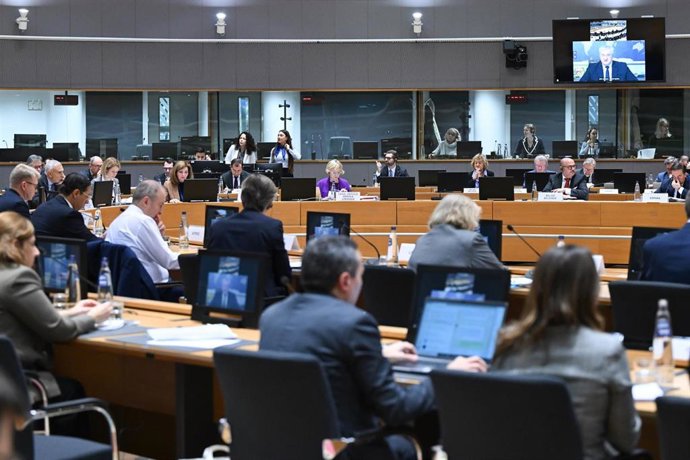 Archivo - HANDOUT - 16 December 2024, Belgium, Brussels: A view of the European Union Foreign Affairs Council meeting. Photo: Sierakowski Frederic/European Council/dpa - ATTENTION: editorial use only and only if the credit mentioned above is referenced in