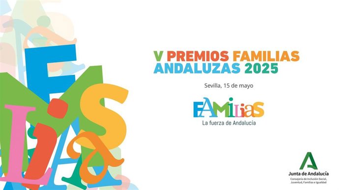 La Junta distingue este jueves a más de una decena de personas y entidades con los Premios Familias Andaluzas.
