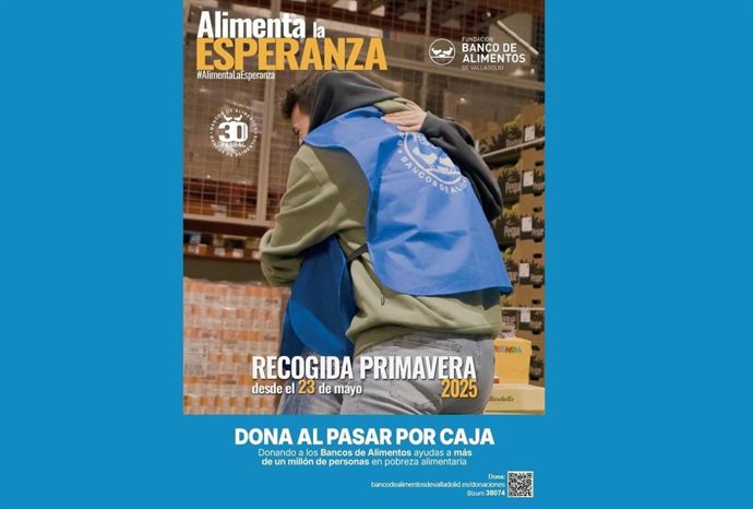 Cartel de la Recogida de Primavera del Banco de Alimentos de Valladolid.