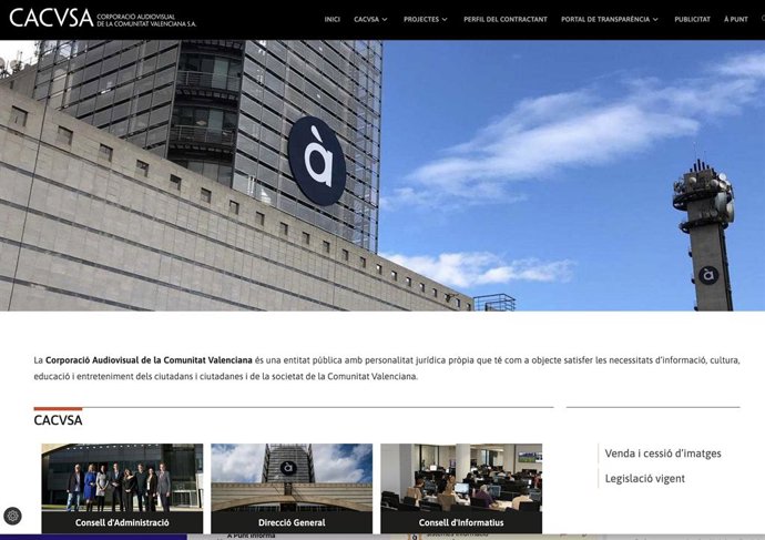 La Corporació Audiovisual de la Comunitat Valenciana estrena web corporatiu